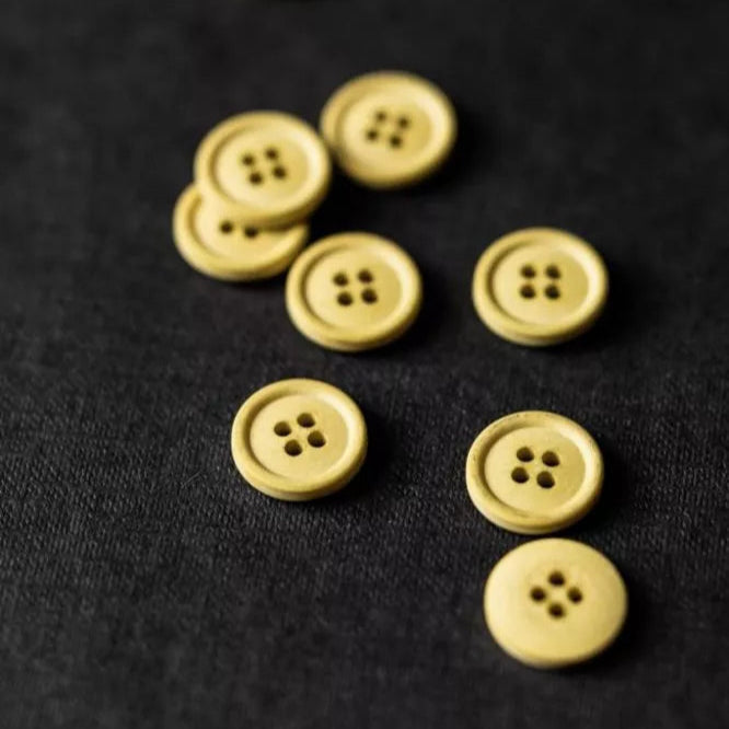 Merchant & Mills-Cotton Buttons 15mm [5/8"] (each)-button-Citrus Yellow (Mr Citrus)-gather here online