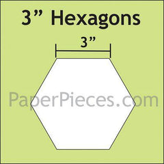 Paper Pieces-3" Hexagon Paper Pieces - 25 pack-sewing notion-gather here online
