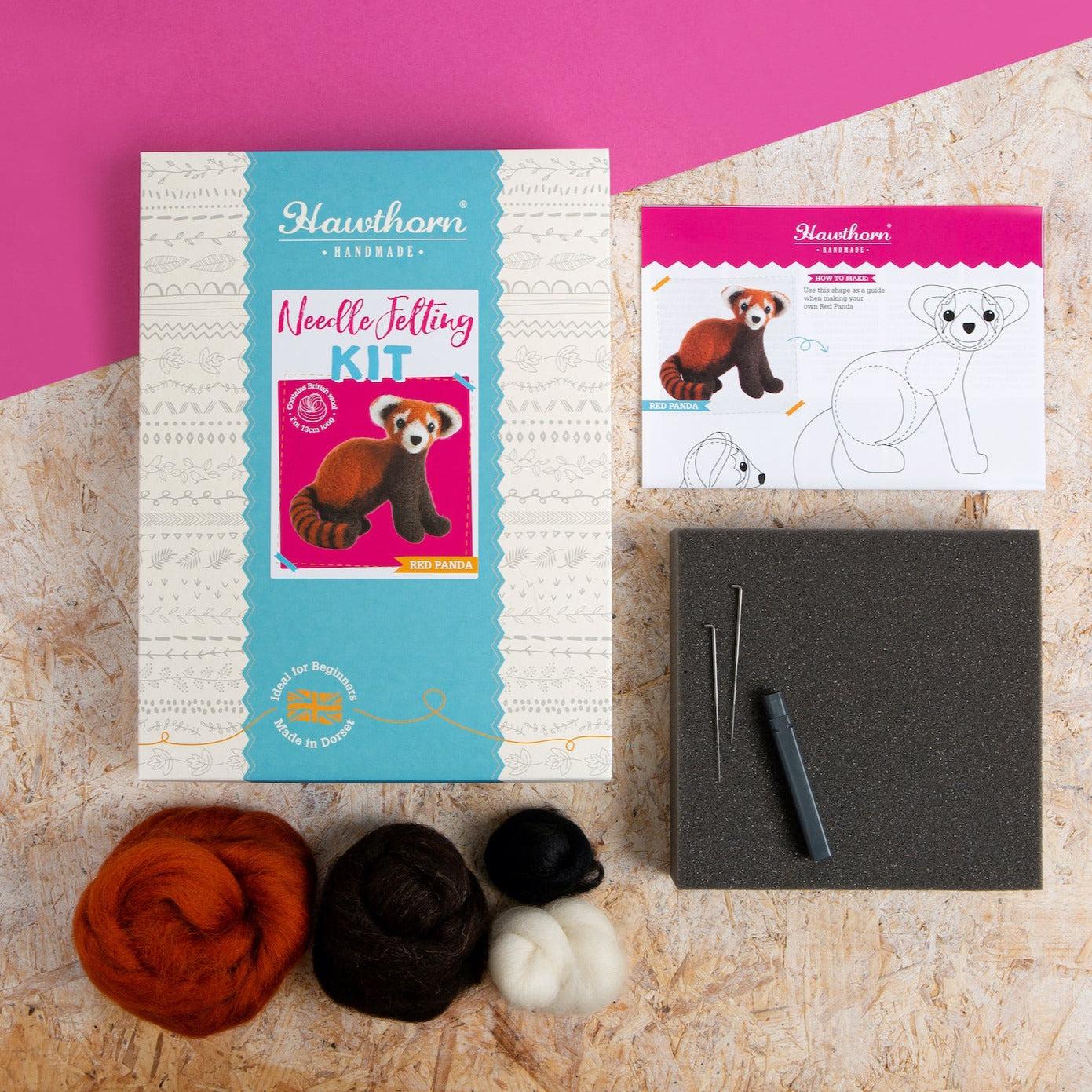 Hawthorn Handmade-Red Panda Needle Felting Kit-craft kit-gather here online