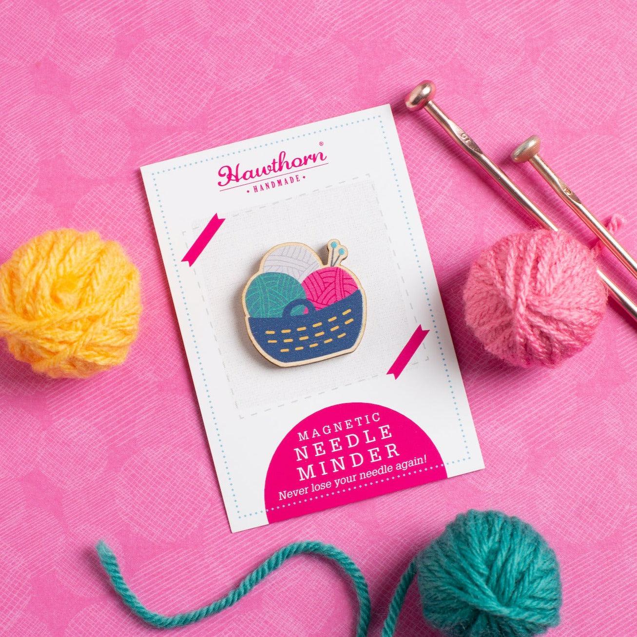 Hawthorn Handmade-Yarn Basket Magnetic Needle Minder-notion-gather here online