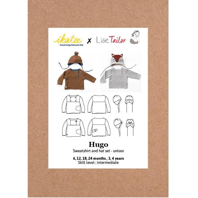 Ikatee-Hugo Sweatshirt + Hat Set Pattern-sewing pattern - kids-gather here online