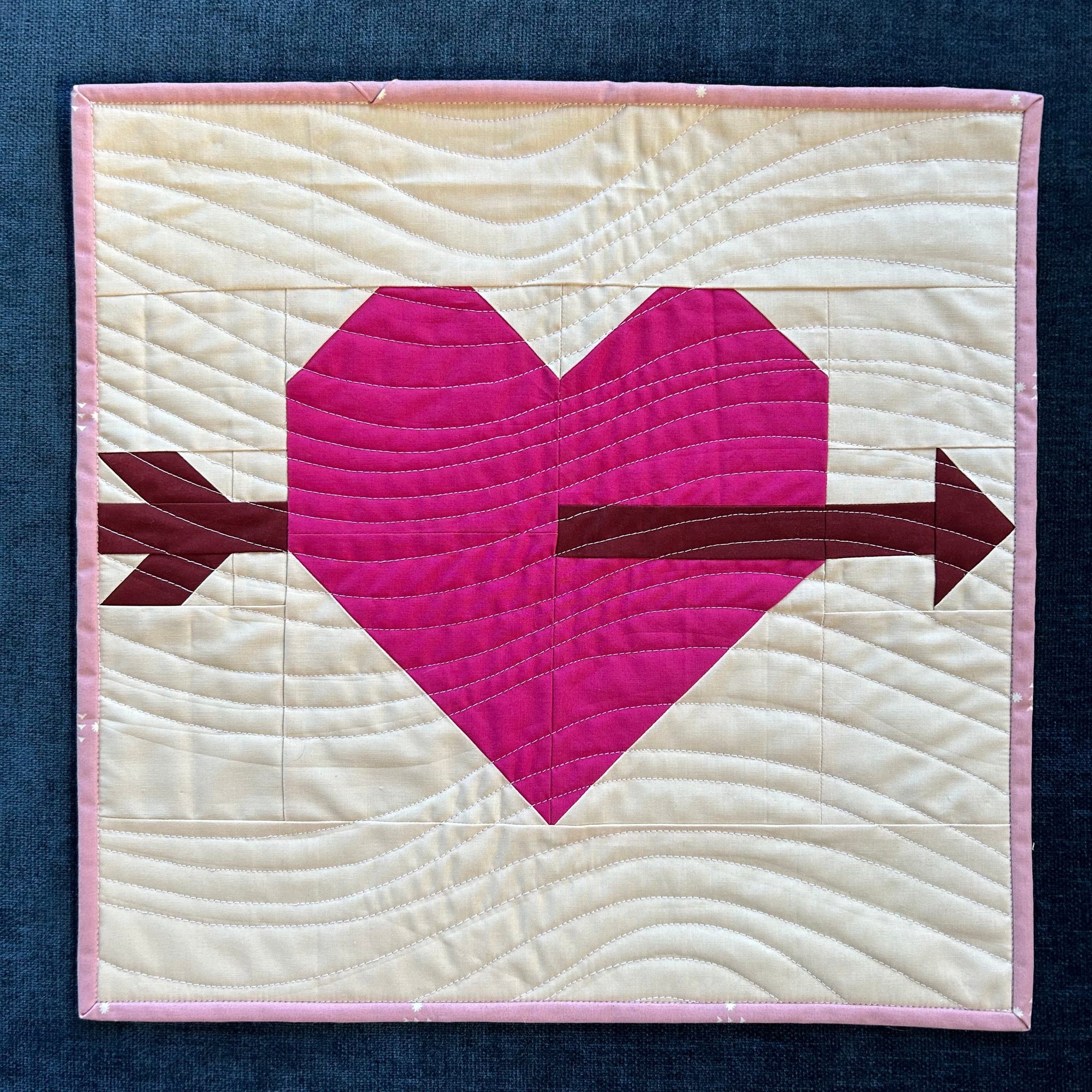 gather here classes-Love Struck Mini Quilt-class-gather here online