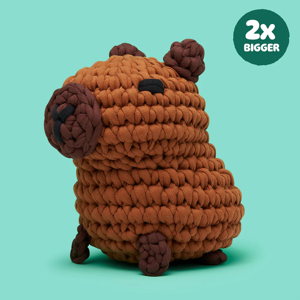 The Woobles-Hugh the Capybara Extra Squeezy Crochet Kit-knitting / crochet kit-gather here online