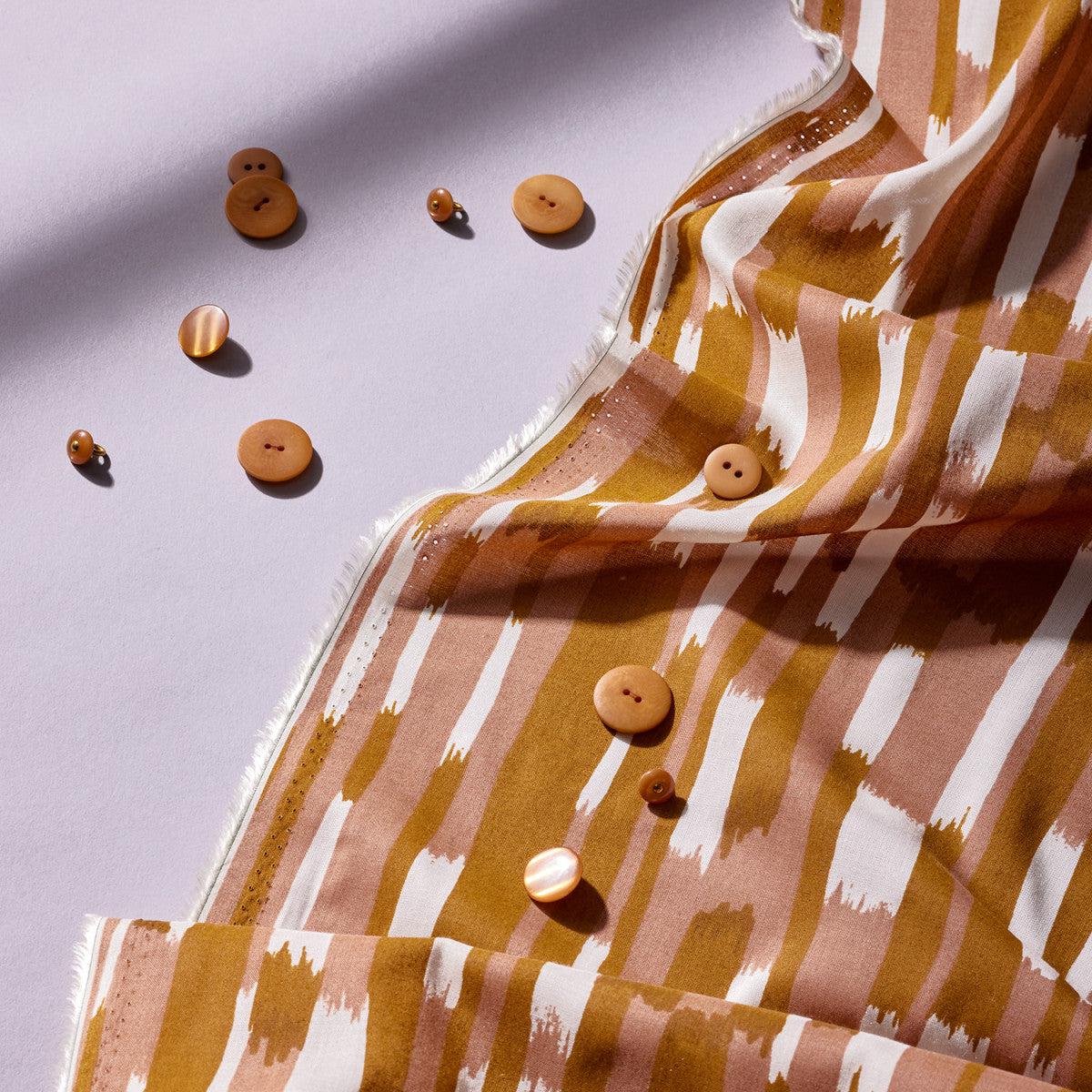 Atelier Brunette-Imany Pecan Pie on Viscose-fabric-gather here online