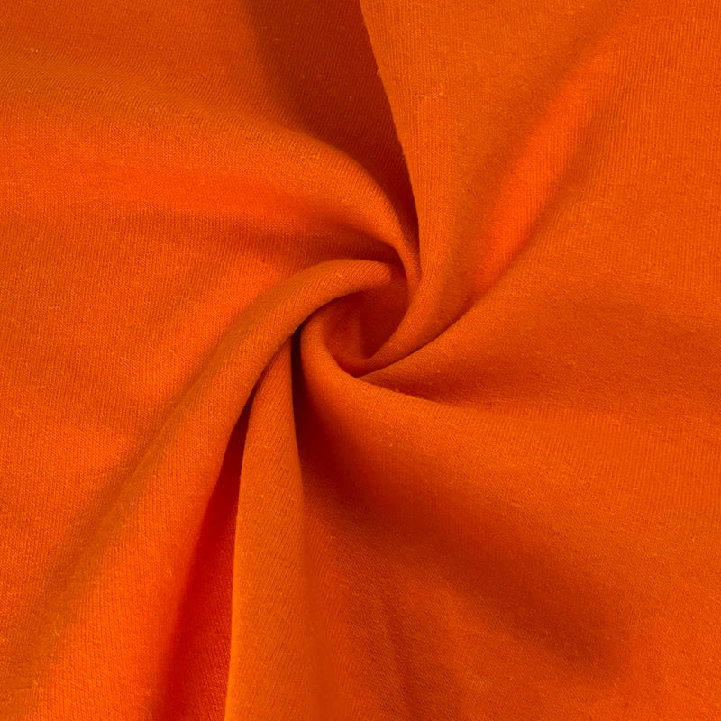 gather here-Cotton/Acrylic Sweatshirt Fleece - Safety Orange-fabric-gather here online