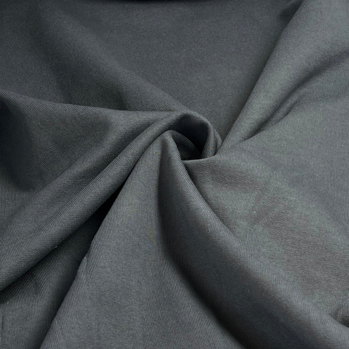 deadstock-12.5oz 3-End Cotton/Poly Sweatshirt Fleece - Charcoal-fabric-gather here online