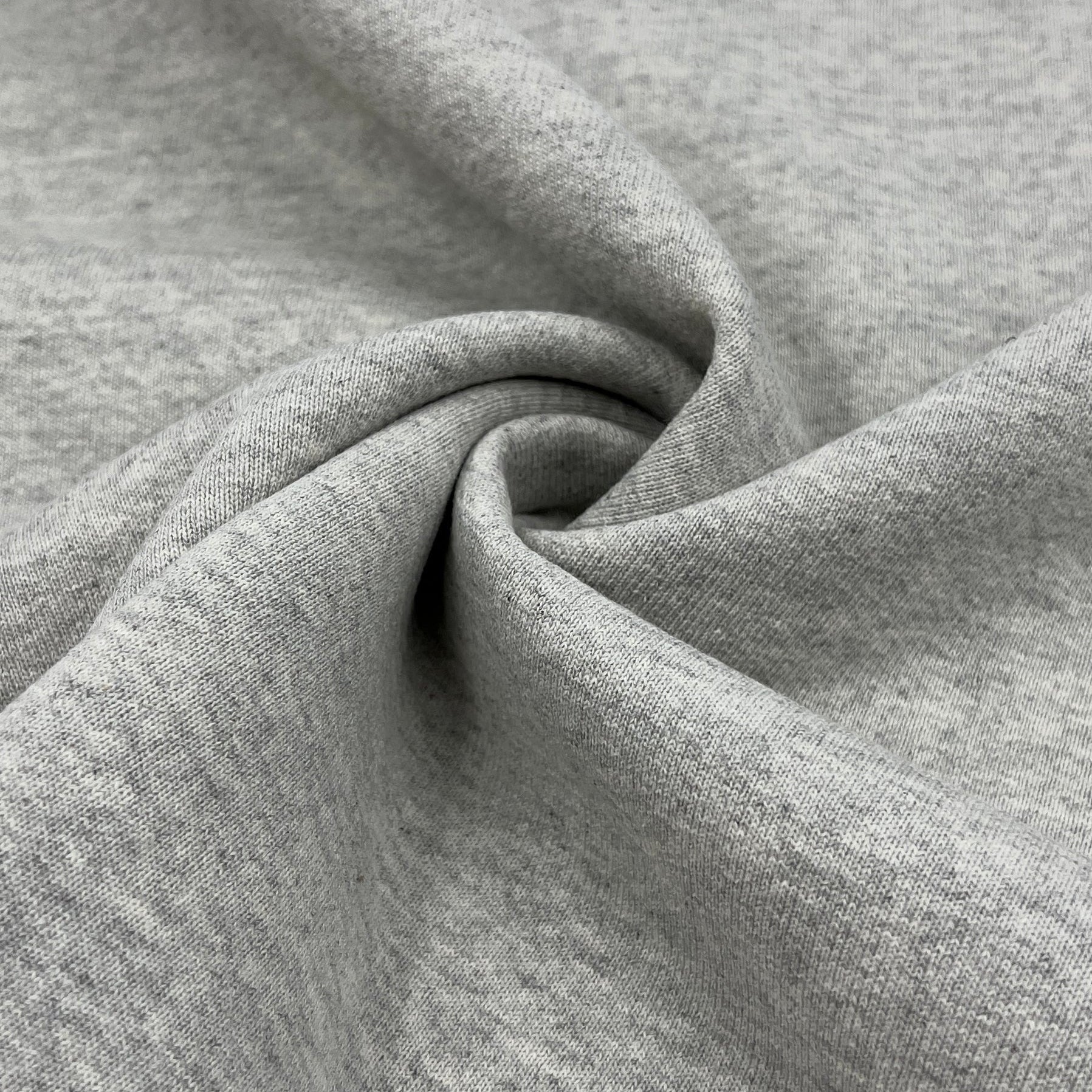 deadstock-12.5oz 3-End Cotton/Poly Sweatshirt Fleece - Ash Grey-fabric-gather here online