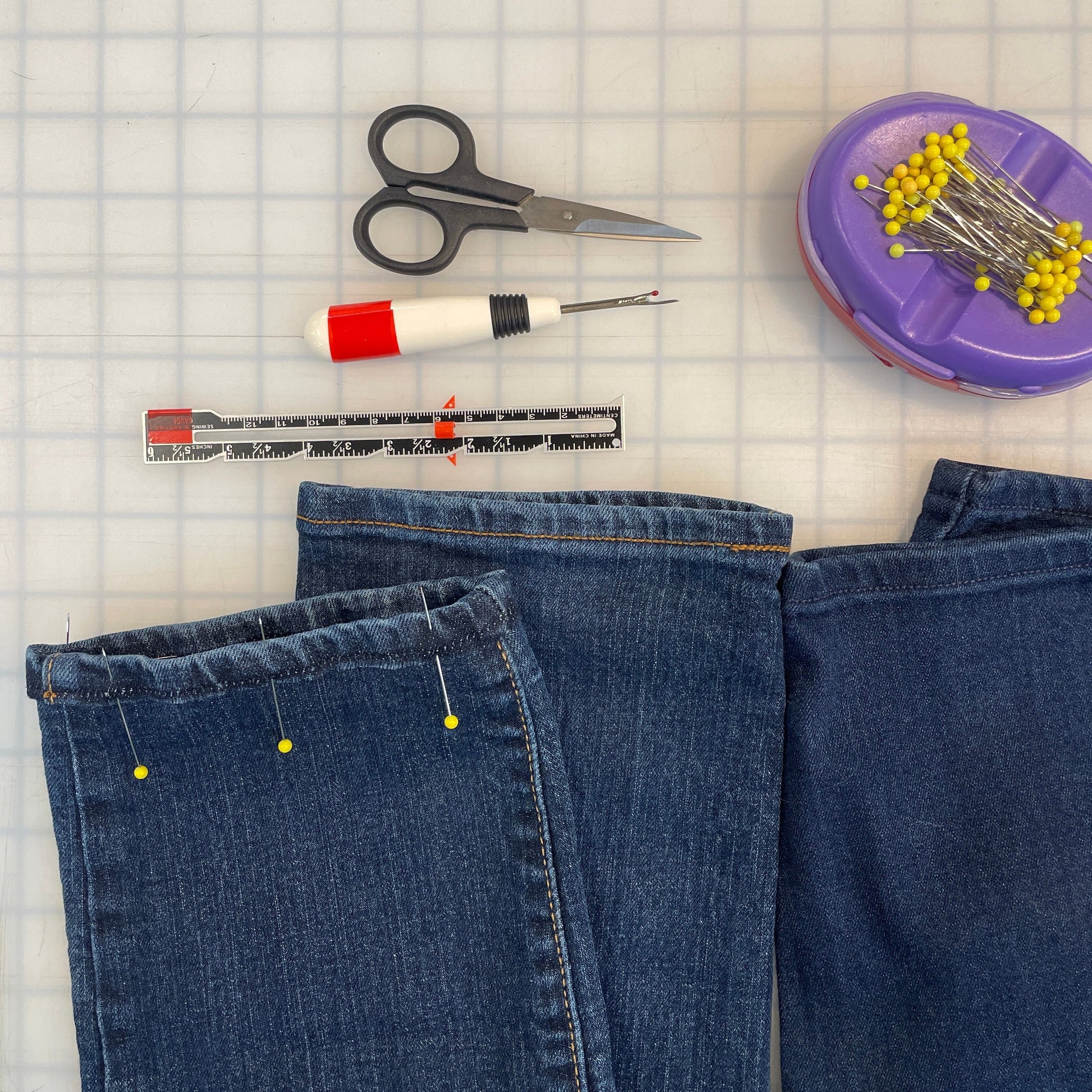 Cut Hem Your Own Jeans Hemming Denim Sewing And Alterations Class