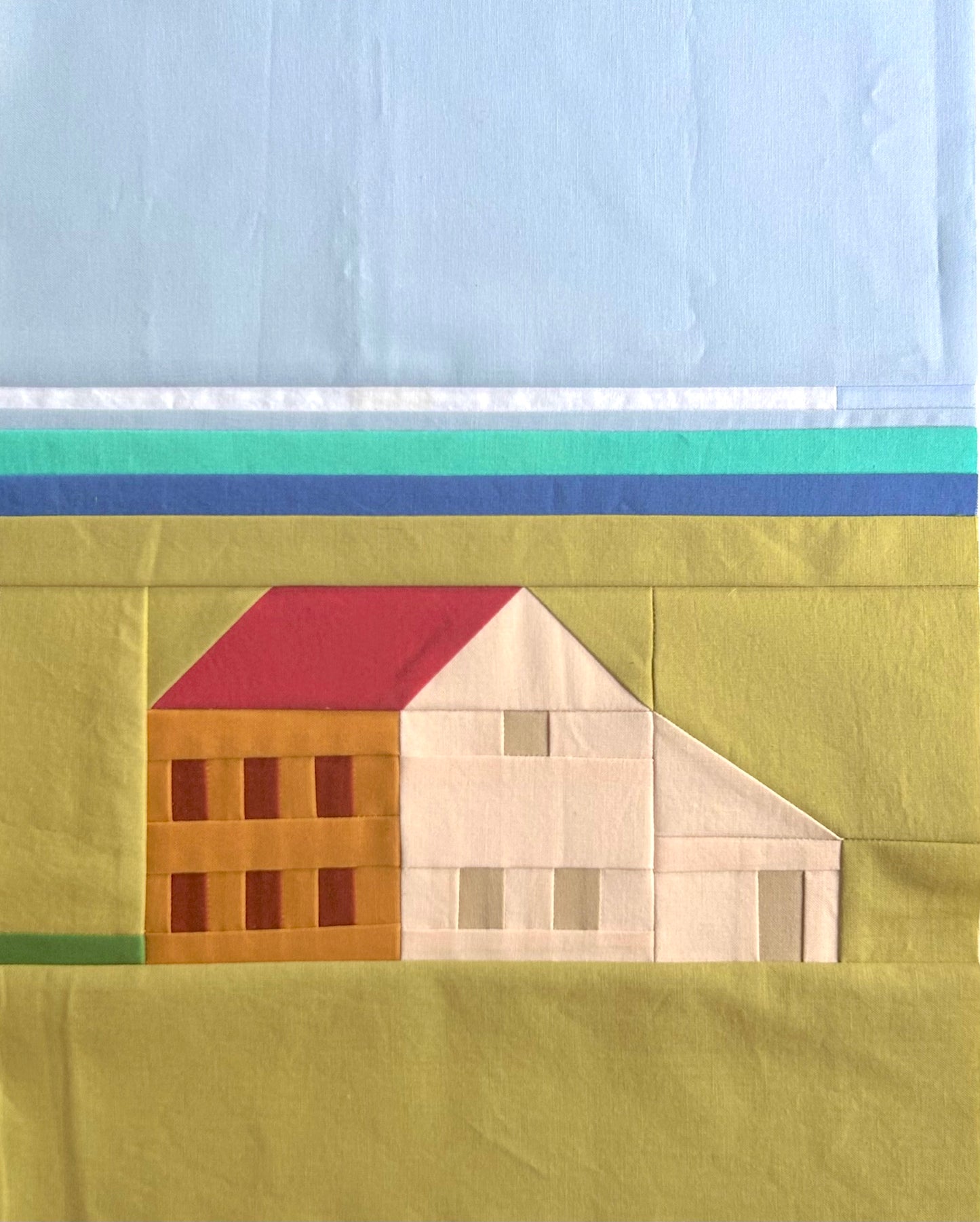 gather here classes-Foundation Paper Piecing: Salt Box House-class-gather here online