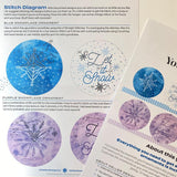 Keller Design Co.-Snowflake Ornament Embroidery Kit - Purple/Blue-embroidery kit-gather here online