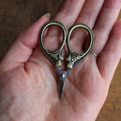 Never Not Knitting-Mini Embroidery Scissors - Antique Gold-scissors + snips-gather here online