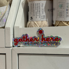 gather here-Gather Here Glitter Sticker-sticker-gather here online