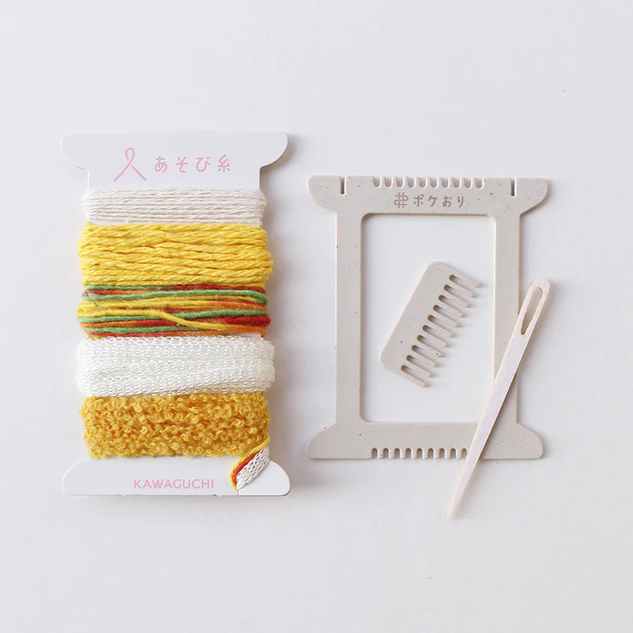 Cohana-Pokeori Weaving Kit-weaving loom-Yellow-gather here online