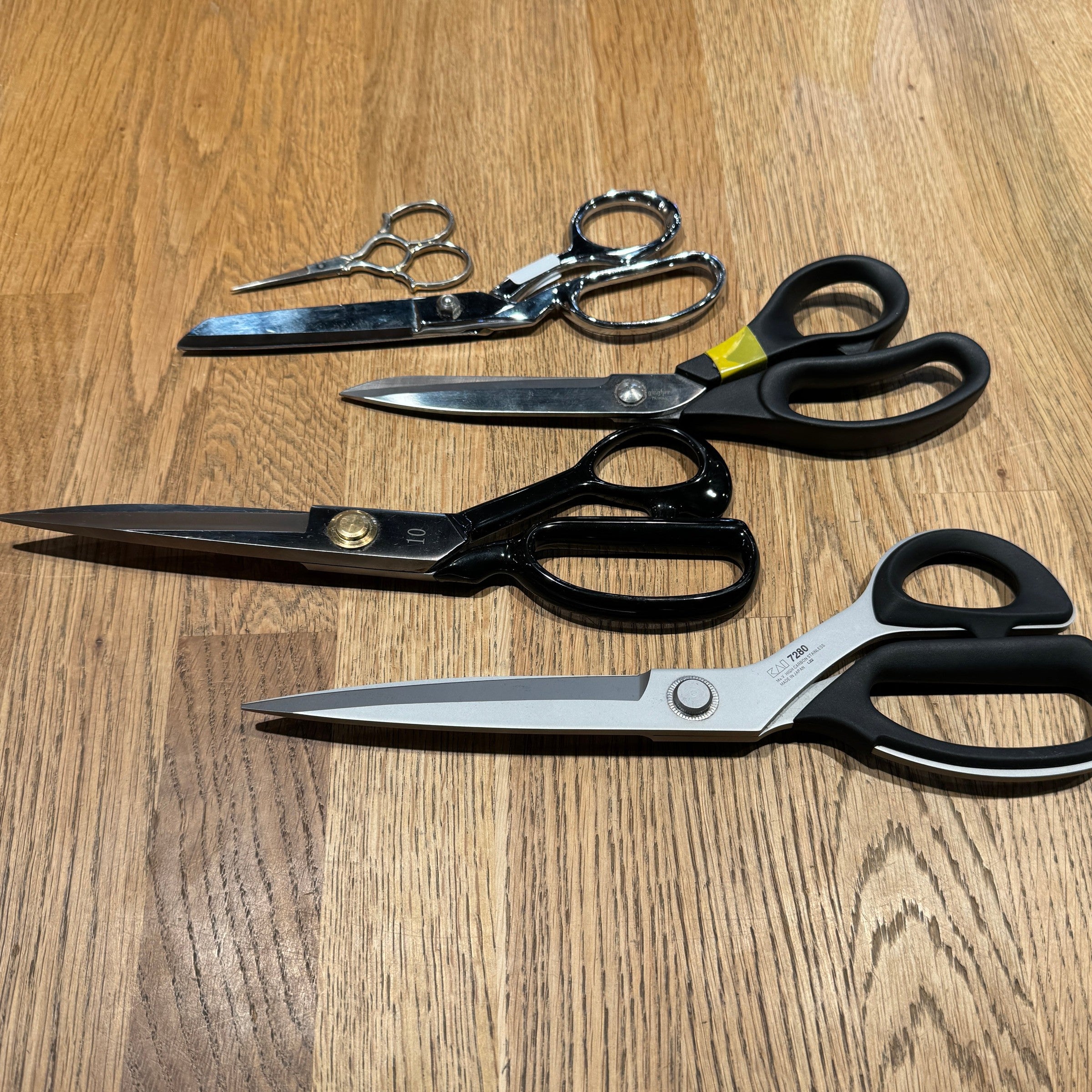 Scissor sharpening deposit