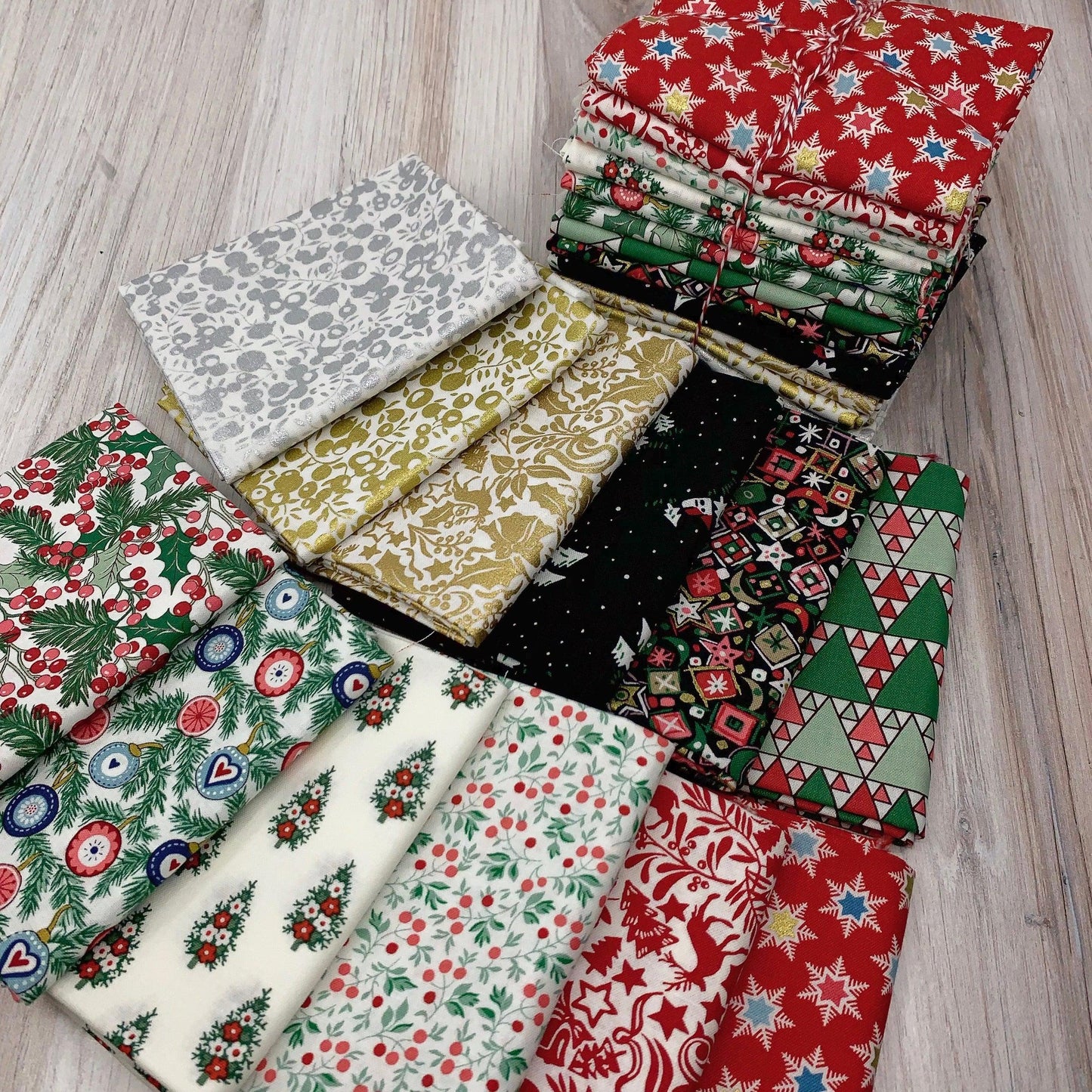 Liberty Fabrics-Fat Quarter Bundle of A Woodland Christmas (12 Pieces)-fat quarters-gather here online