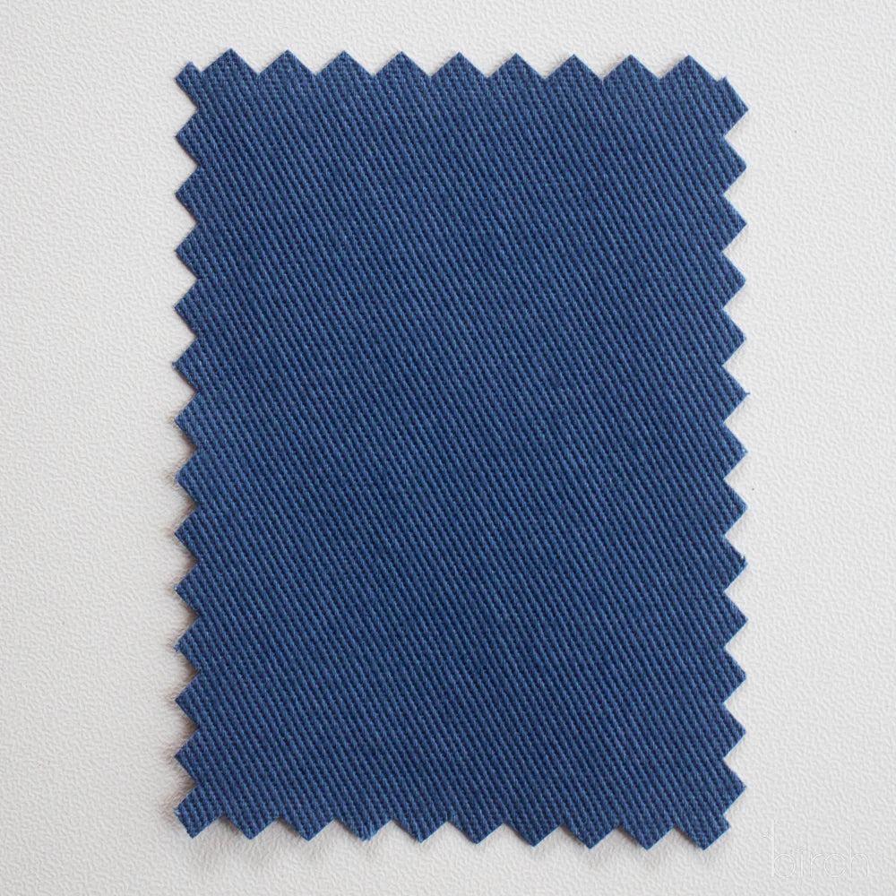 Birch Organic Fabrics-Organic Solid Twill-fabric-Trouser Blue-gather here online
