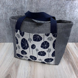 Denise Snow Williams-One of a Kind Drawstring Project Bags-accessory-Large OPEN TOP Blue w/ Int & Ext Dividers - Handles-gather here online
