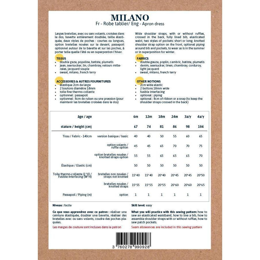 Ikatee-Milano Apron Dress Pattern-sewing pattern - kids-gather here online