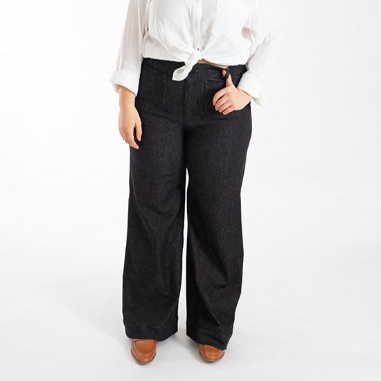 Chalk & Notch-Isle Jeans Pattern-sewing pattern-gather here online