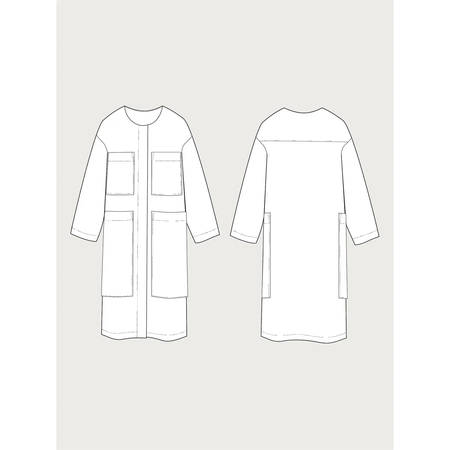 Assembly Line-Lab Coat Pattern-sewing pattern-gather here online