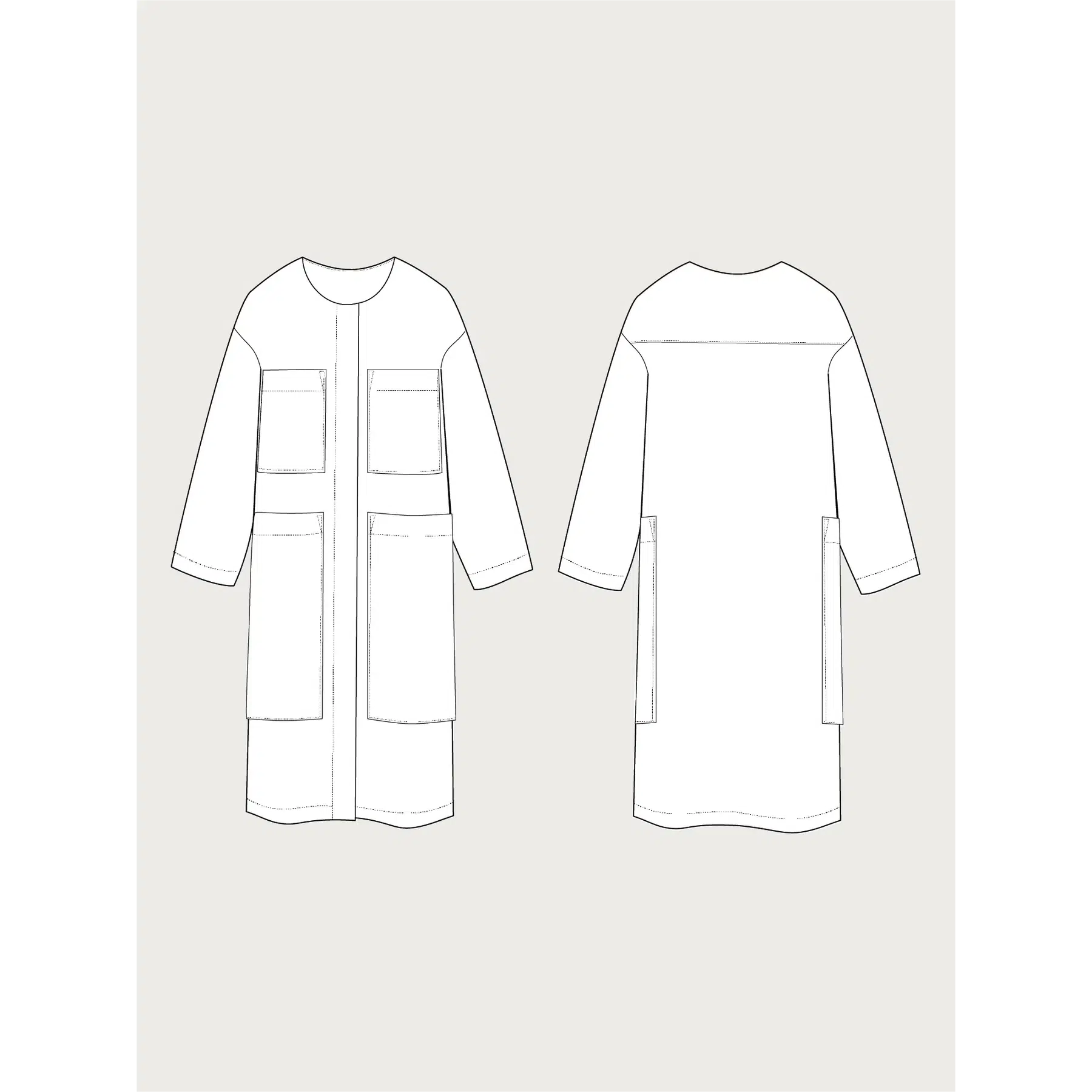 Assembly Line-Lab Coat Pattern-sewing pattern-gather here online