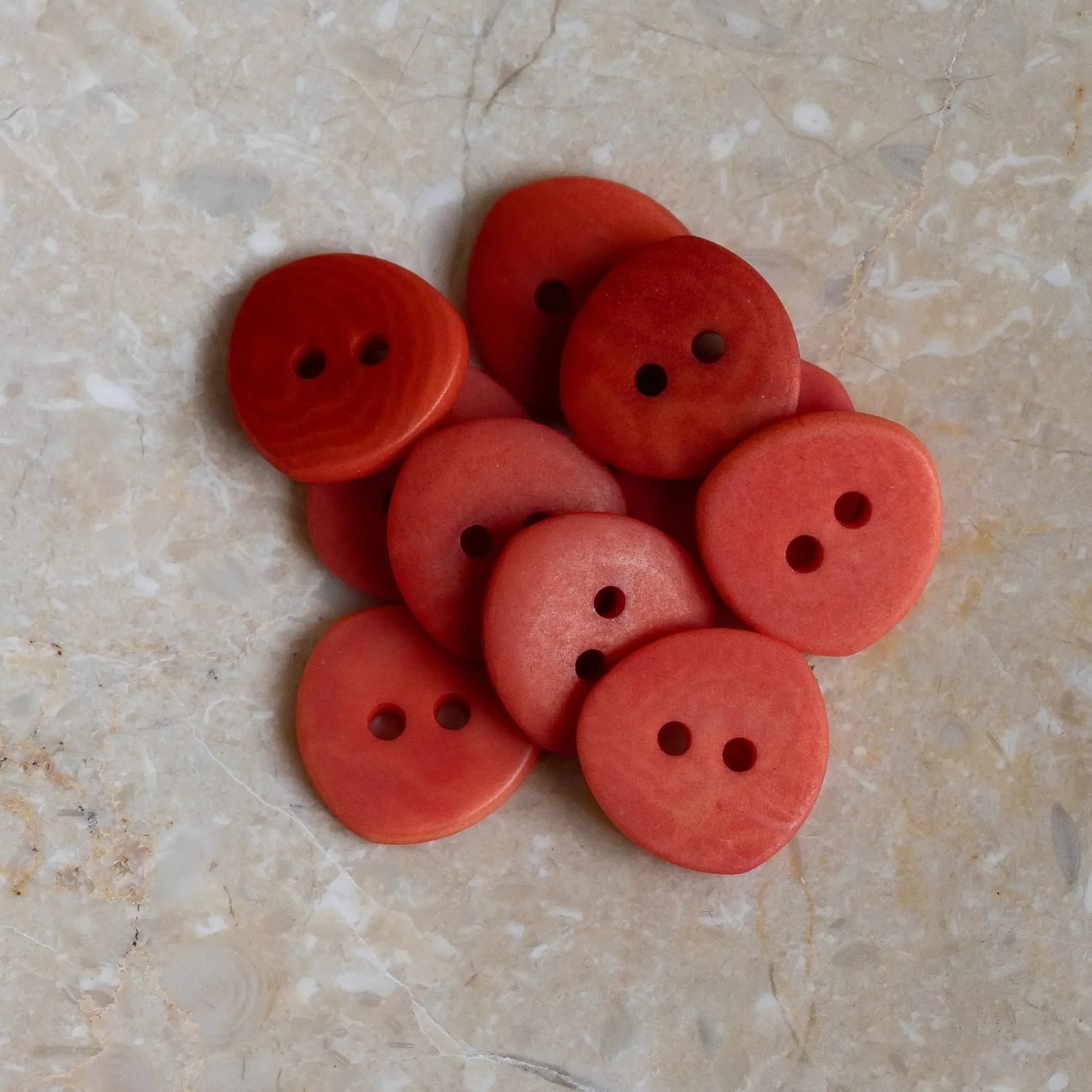 Atelier Brunette-12mm Jaipur Button (each)-button-Poppy Tangerine-gather here online