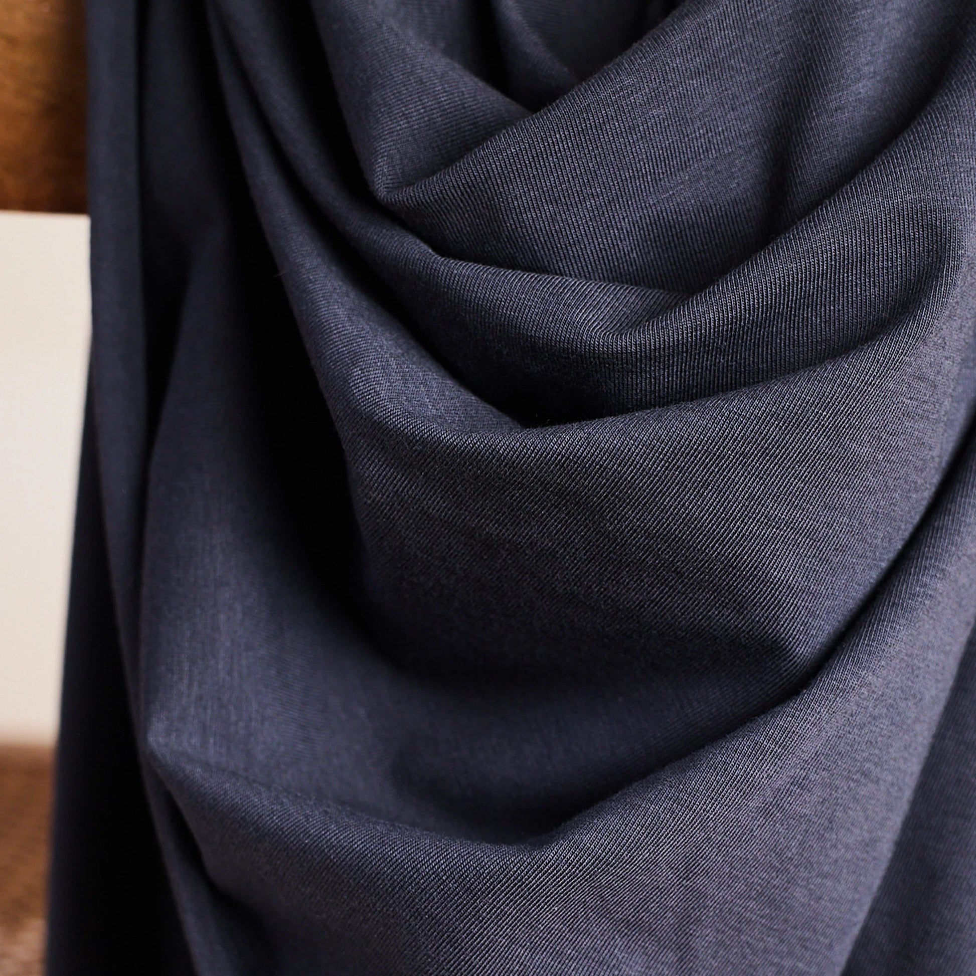 Atelier Brunette-Modal Jersey Fabric - Deep Charcoal-fabric-gather here online