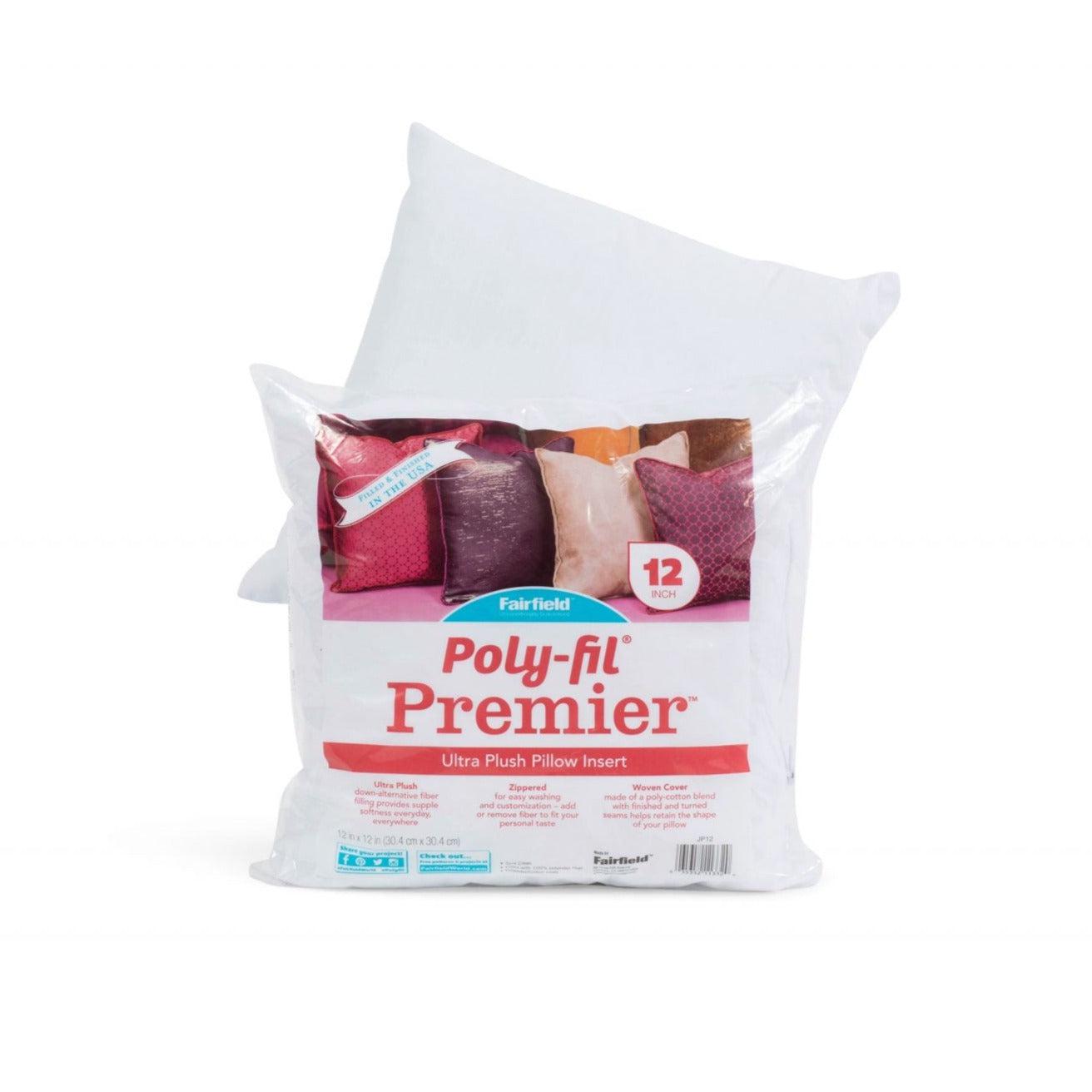 Fairfield-Poly-Fil Premier Pillow Form 12”x12”-batting/fiberfill-gather here online