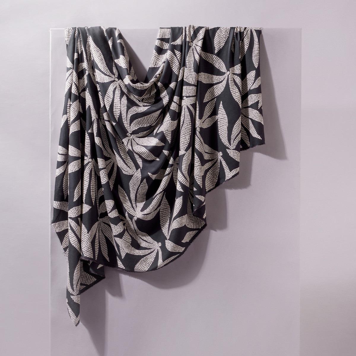 Atelier Brunette-Kaola Deep Charcoal on Viscose-fabric-gather here online