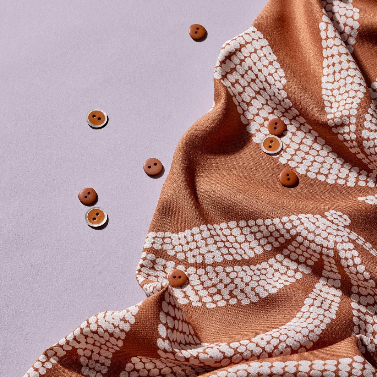 Atelier Brunette-Kaola Pecan Pie on Viscose-fabric-gather here online