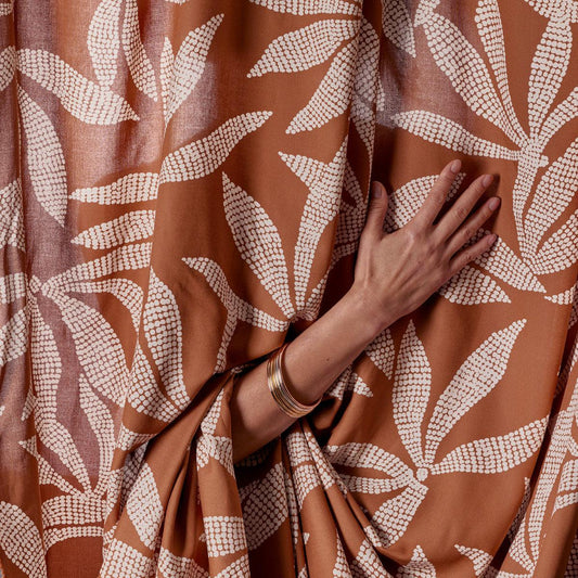 Atelier Brunette-Kaola Pecan Pie on Viscose-fabric-gather here online