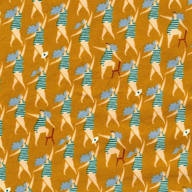 Seven Islands-Dancing Ladies in Stripes-fabric-gather here online