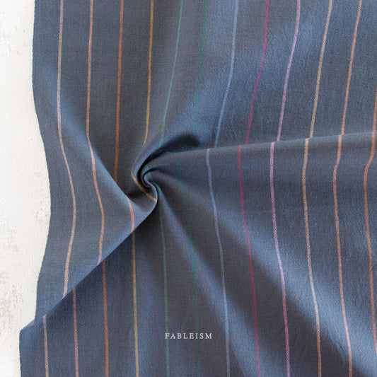 Fableism Supply Co-Skinny Stripe in Dark Rainbow-fabric-gather here online