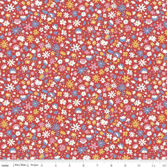 Liberty Fabrics-Bloomsbury Blossom Bohemian Brights Red-fabric-gather here online