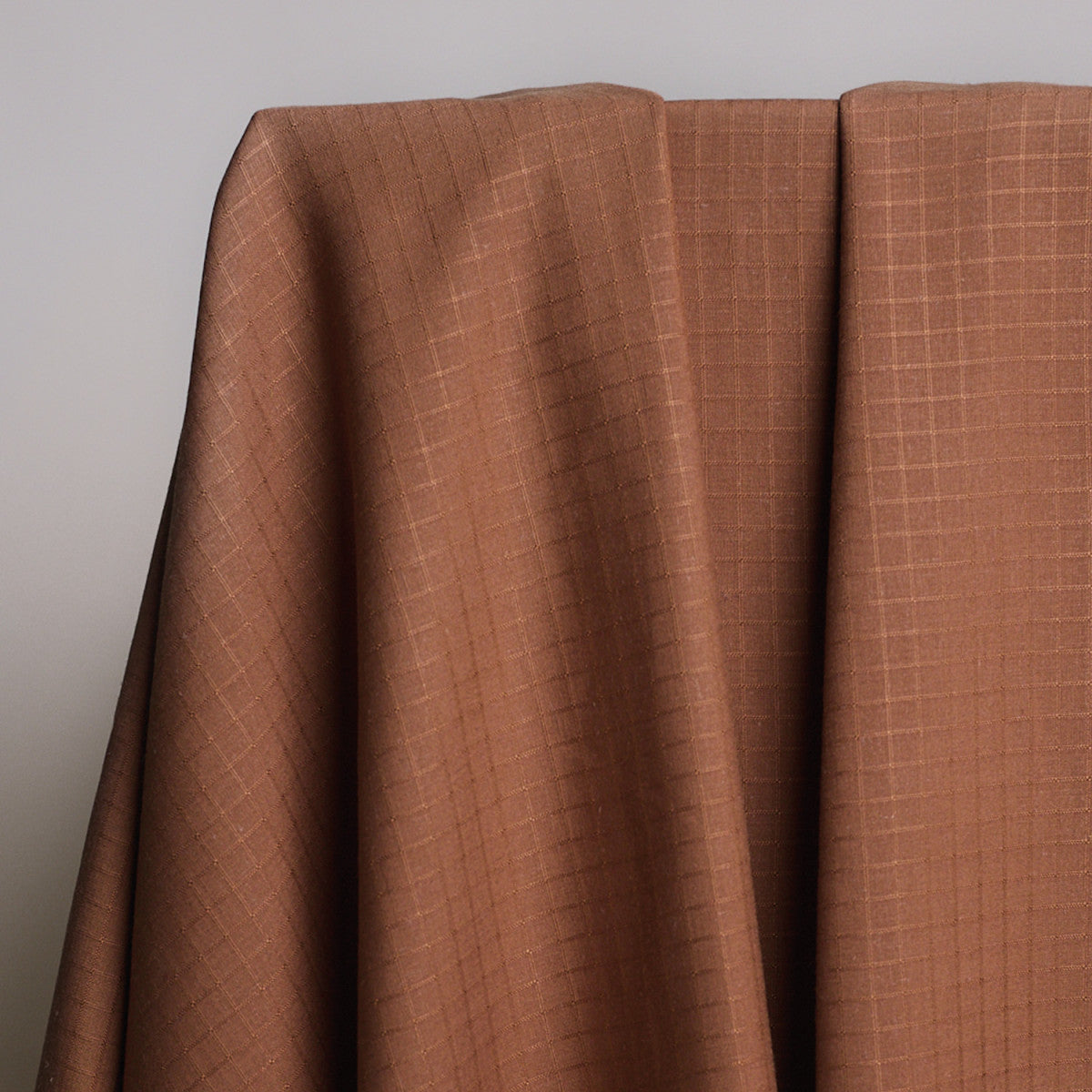 Atelier Brunette-REMNANT: Little Tile Viscose / Linen, Pecan Pie 30% OFF 2.19 yds-fabric remnant-gather here online