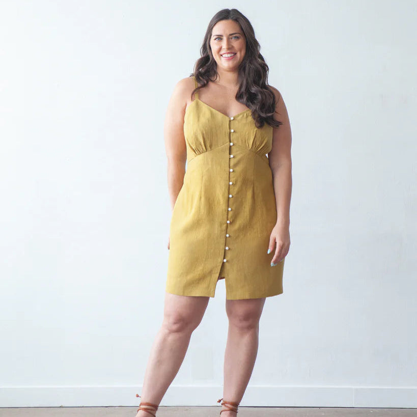 True Bias-Lora Dress Pattern-sewing pattern-gather here online