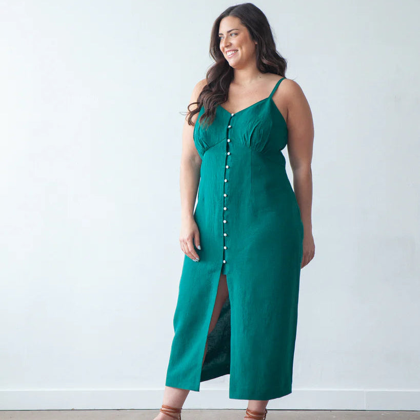 True Bias-Lora Dress Pattern-sewing pattern-gather here online