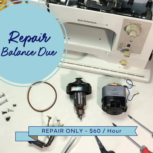 gather here-Sewing Machine Repair & Maintenance COA - Balance Due-repair/service-REPAIR ONLY-gather here online