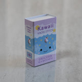 Marvling Bros-Kawaii Unicorn Mini Cross Stitch Kit in a Matchbox-xstitch kit-gather here online