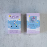 Marvling Bros-Kawaii Unicorn Mini Cross Stitch Kit in a Matchbox-xstitch kit-gather here online