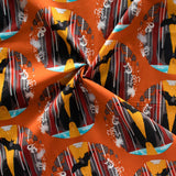 Birch Organic Fabrics-Halloween Bat Caves Orange-fabric-gather here online