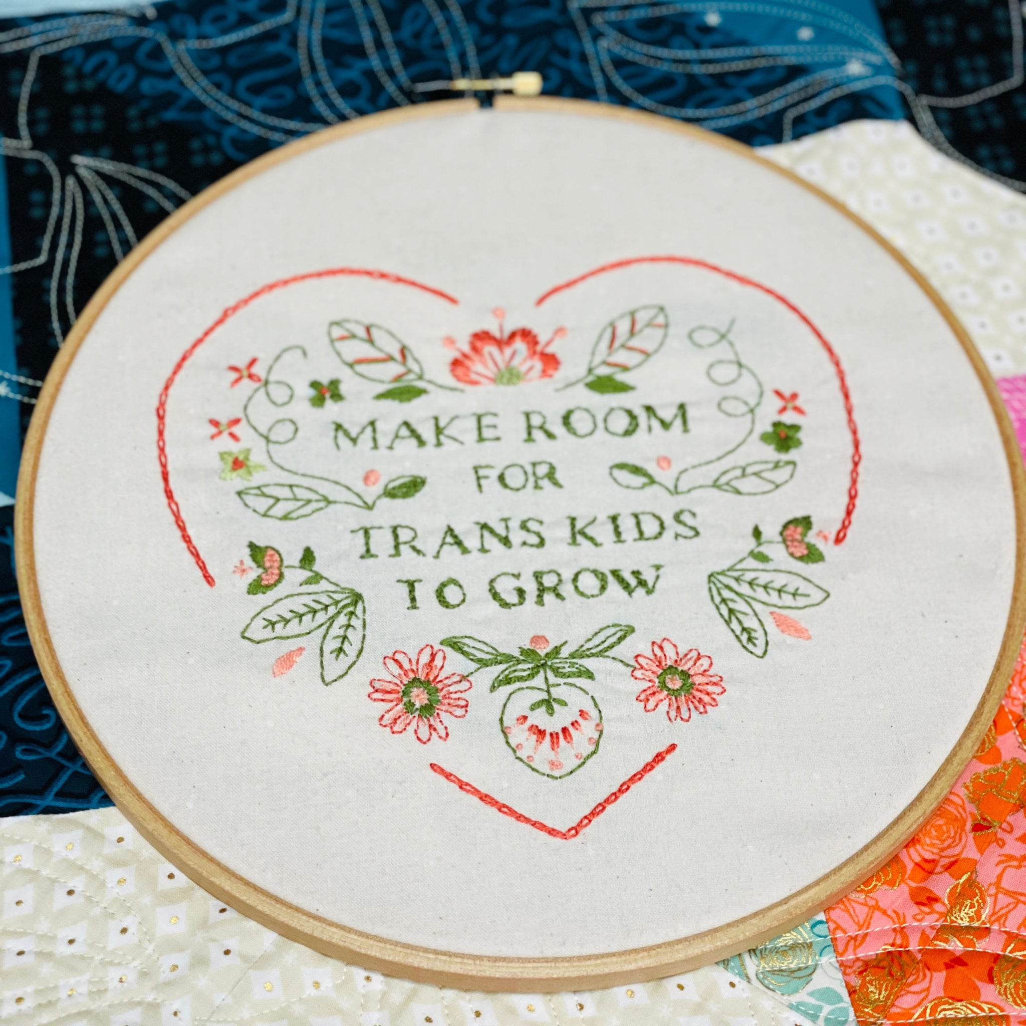 gather here classes-Make Room for Trans Kids to Grow Embroidery-class-gather here online