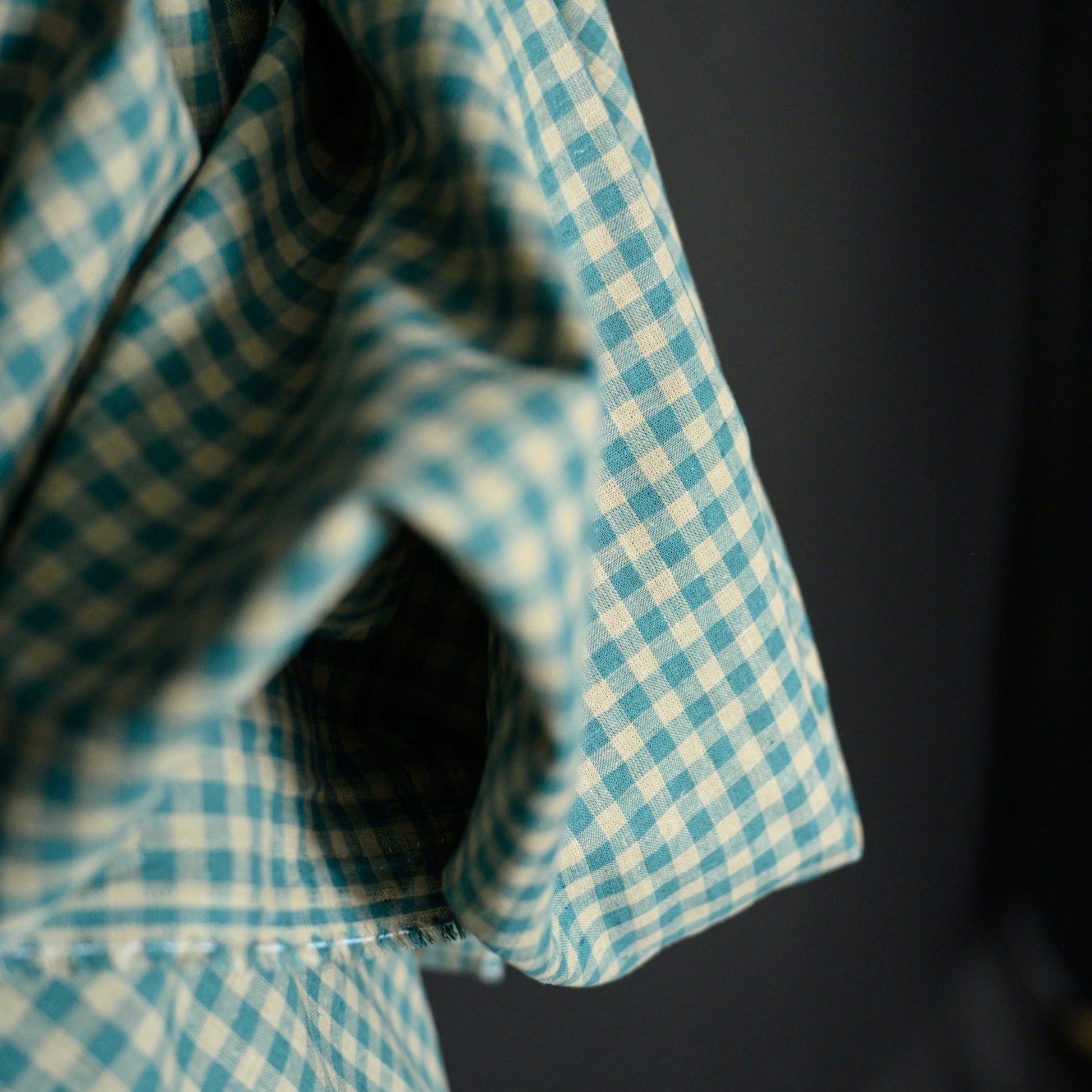 Merchant & Mills-Maria Teal Cotton/Linen-fabric-gather here online