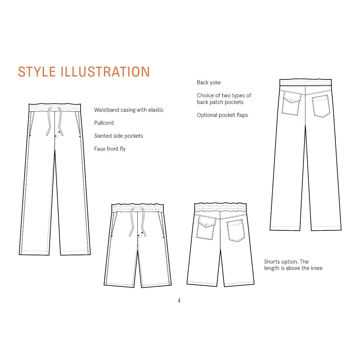 Wardrobe By Me-Summer Pants Pattern-sewing pattern-gather here online