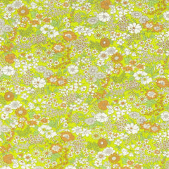 Kokka-Floral Garden in Yellow on Lawn-fabric-gather here online