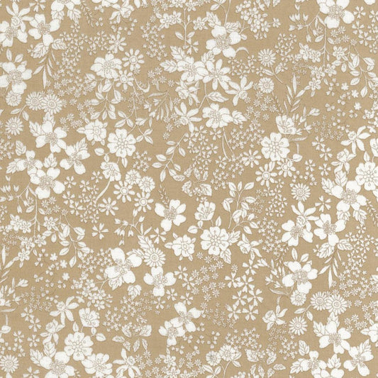 Kokka-Wildflowers Cream on Lawn-fabric-gather here online