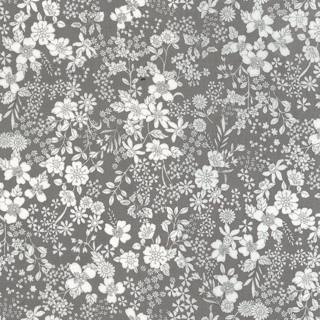 Kokka-Wildflowers Grey on Lawn-fabric-gather here online