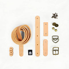 Klum House Workshop-Naito Bucket Bag Leather + Hardware Kit - Tan Leather-hardware kit-gather here online