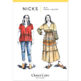 Closet Core Patterns-Nicks Dress & Blouse Pattern-sewing pattern-gather here online