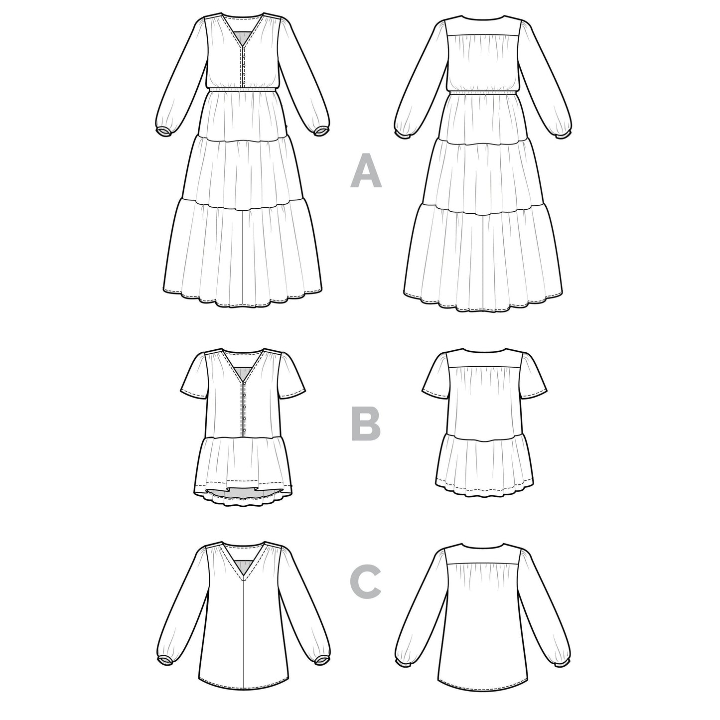 Closet Core Patterns-Nicks Dress & Blouse Pattern-sewing pattern-gather here online